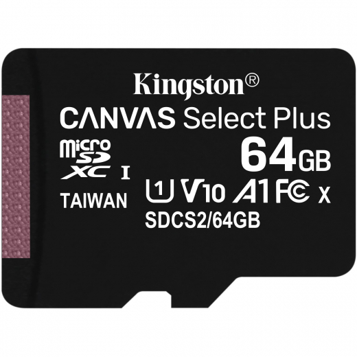 64GB Kingston Canvas Select Plus MicroSDXC 100MB/s
