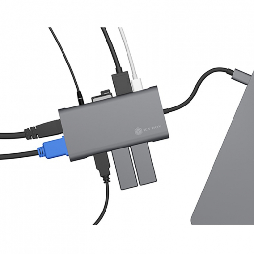 ICY BOX IB-DK4040-CPD USB-C 10-in-1 PD 100W DockingStation